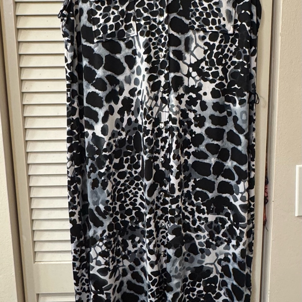 Emma & Michele Monochrome Animal Print Dress